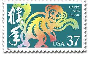 猴年生肖 全套得獎中國新年紀念郵票開始出售