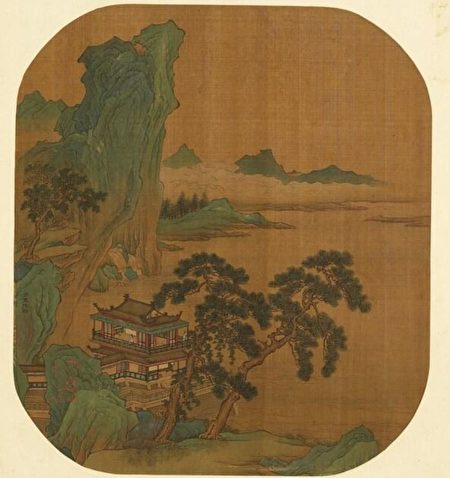 圖為《丘壑琳瑯冊.宋 趙伯駒畫山水樓閣》。(公有領域)