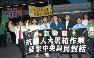 香港多团体游行抗议人大否决普选