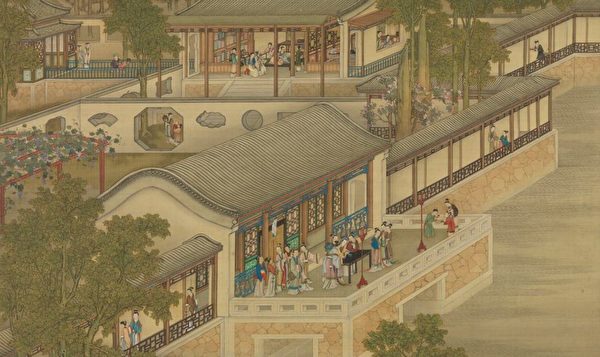 图为《清画院画十二月月令图七月》局部图。(公有领域)