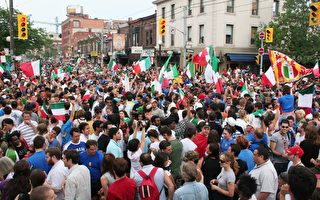 多伦多意裔欢庆世界杯夺冠