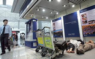 派比安影响 香港234航班滞延 机场挤迫