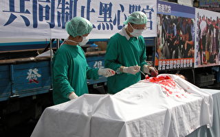 法轮功学员向屏东民众揭露中共活体摘除器官暴行