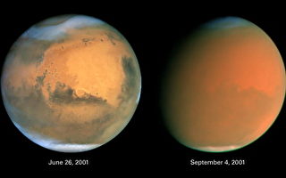 火星爆发超级沙尘暴 范围达数千英里