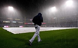 MLB 世界大賽第三戰因強風豪雨延後開賽
