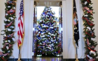 組圖：白宮聖誕樹亮相