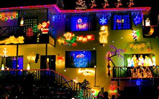 组图：流光溢彩的南国圣诞灯饰