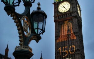 组图：英国大笨钟庆祝150岁生日 