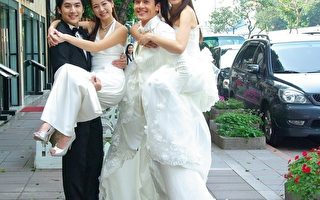 《青梅竹馬》宣傳  演員秀婚紗禮服