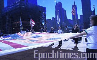 9/11世贸国旗复原 巡回全国