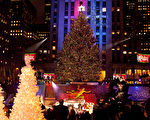 組圖：紐約洛克斐勒中心聖誕樹點燈慶典