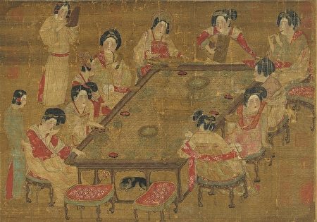 唐.唐人宫乐图。国立故宫博物院 藏。(公有领域)