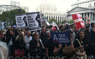 組圖：「佔領華爾街」 紐約六千人集會遊行