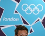 7月30日，英國跳水選手湯姆‧戴利在奧運前的記者會上。(Jeff Gross/Getty Images)