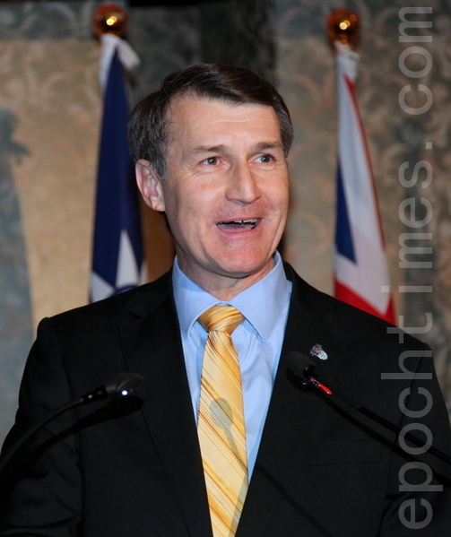 布里斯本市长Graham Quirk在会中致辞。(摄影:林珊如/大纪元) 布里斯本市长Graham Quirk在会中致辞。(摄影:林珊如/大纪元)