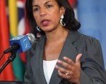 美國總統奧巴馬週四(13日)表示,他接受美國駐聯合國大使萊斯(Susan Rice)退出國務卿候選人身分。圖為5月30日,聯合國安理會在紐約總部對敘利亞問題進行磋商,萊斯在會後發表談話。(Mario Tama/Getty Images)