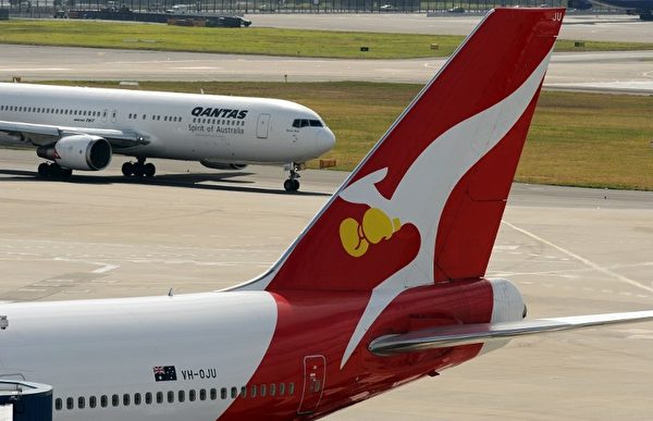以袋鼠为标志的澳洲航空公司。(Photo by GREG WOOD / AFP) 以袋鼠为标志的澳洲航空公司。(Photo by GREG WOOD / AFP)