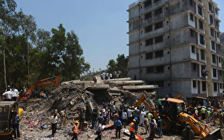 组图：印度高楼倒塌 已68死数十人伤