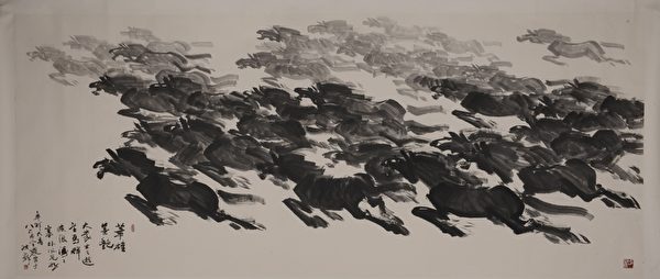 王農畫馬-筆雄墨艷。(象外樓國際藝術有限公司提供) 王農畫馬-筆雄墨艷。(象外樓國際藝術有限公司提供)