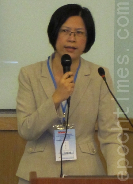 台湾法轮功人权律师团发言人朱婉琪。(摄影:钟元/大纪元) 台湾法轮功人权律师团发言人朱婉琪。(摄影:钟元/大纪元)