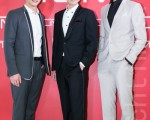 温昇豪、赵又廷和丁春诚三位帅哥一同走秀展现型男品味。(摄影:陈柏州/大纪元)