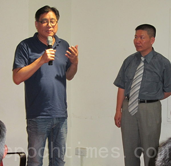 台灣關懷中國人權聯盟理事長楊憲宏(左)。(攝影:鍾元/大紀元) 台灣關懷中國人權聯盟理事長楊憲宏(左)。(攝影:鍾元/大紀元)