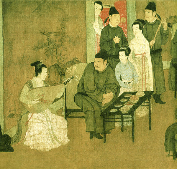 顧閎中《韓熙載夜宴圖》局部-彈琵琶 顧閎中《韓熙載夜宴圖》局部-彈琵琶