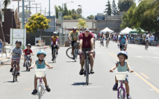 5英里无车区 圣地亚哥举行首届单车日