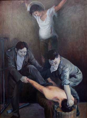 中共對法輪功學員實施的酷刑 (大紀元資料圖片) 中共對法輪功學員實施的酷刑 (大紀元資料圖片)