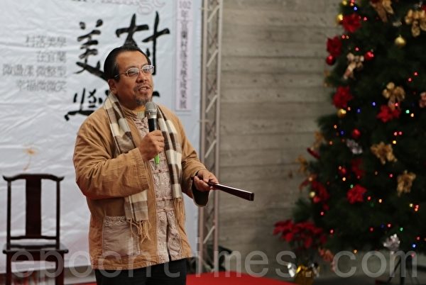 策展人之一的廖大庆现场做生活美学分享。(曾汉东/大纪元) 策展人之一的廖大庆现场做生活美学分享。(曾汉东/大纪元)