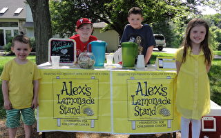 救癌童募款8000万 ALEX柠檬水摊遍及北美