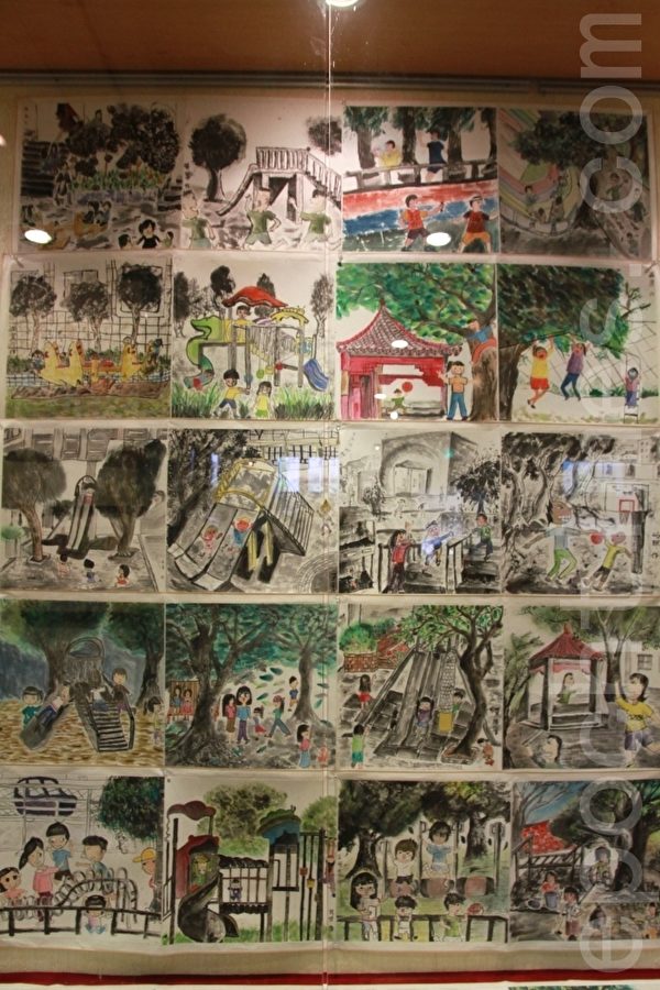 学生美展画作。(许享富 /大纪元) 学生美展画作。(许享富 /大纪元)
