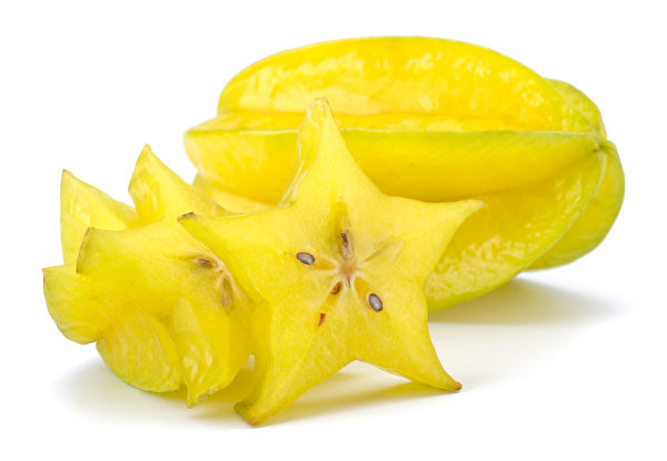 Carambola - starfruit isolated on white background
