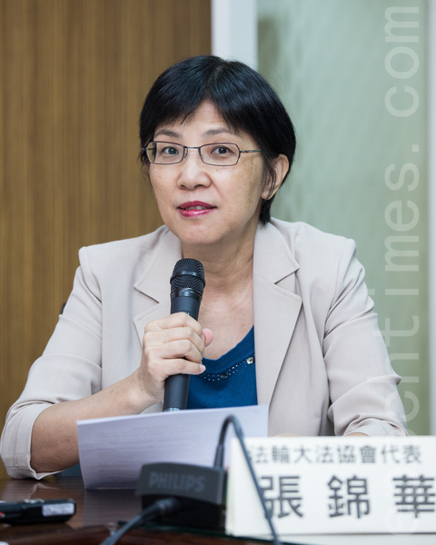 臺灣法輪大法學會理事長張錦華。(陳柏州/大紀元) 臺灣法輪大法學會理事長張錦華。(陳柏州/大紀元)
