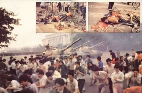 “六四事件”坦克横冲天安门广场惊人图片 。(网络图片) “六四事件”坦克横冲天安门广场惊人图片 。(网络图片)
