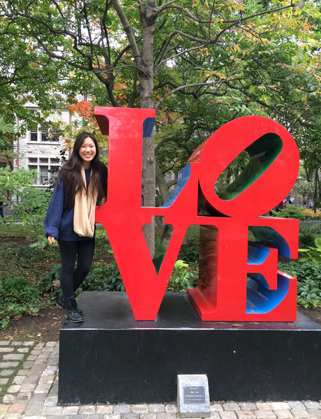 吕可柔(Michelle Lyu)在宾州大学(University of Pennsylvania)留影。(吕可柔提供) 吕可柔(Michelle Lyu)在宾州大学(University of Pennsylvania)留影。(吕可柔提供)