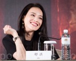 演員舒淇8月7日在台北出席電影《刺客聶隱娘》記者會。(陳柏州/大紀元)