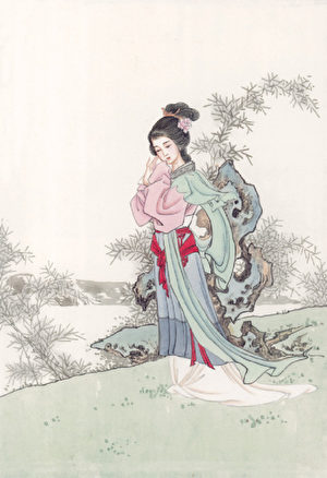 亂世桃花逐水流,女子的命運無法自主,總是被男子們左右。賣餅妻有幸遇到王維,因一首詩而重獲自由。(大紀元資料圖片) 亂世桃花逐水流,女子的命運無法自主,總是被男子們左右。賣餅妻有幸遇到王維,因一首詩而重獲自由。(大紀元資料圖片)