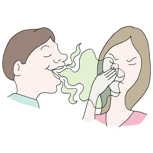 口臭的人(Fotolia) 口臭的人(Fotolia)