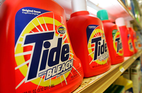 宝洁是一家拥有177年历史的民生消费品公司,汰渍(Tide)是它的知名品牌。(Justin Sullivan/Getty Images) 宝洁是一家拥有177年历史的民生消费品公司,汰渍(Tide)是它的知名品牌。(Justin Sullivan/Getty Images)