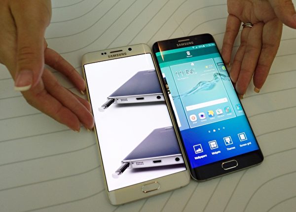 图为Galaxy S6 Edge+。(DON EMMERT/AFP/Getty Images) 图为Galaxy S6 Edge+。(DON EMMERT/AFP/Getty Images)