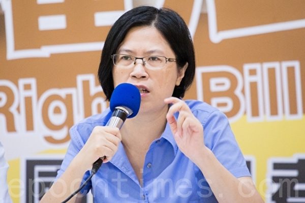 臺灣法輪功人權律師團發言人朱婉琪。(陳柏州 /大紀元) 臺灣法輪功人權律師團發言人朱婉琪。(陳柏州 /大紀元)