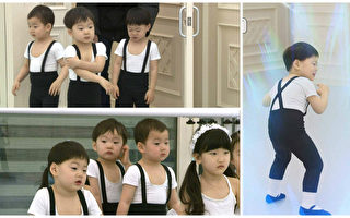 韓三胞胎跳芭蕾舞 挺著小肚超可愛