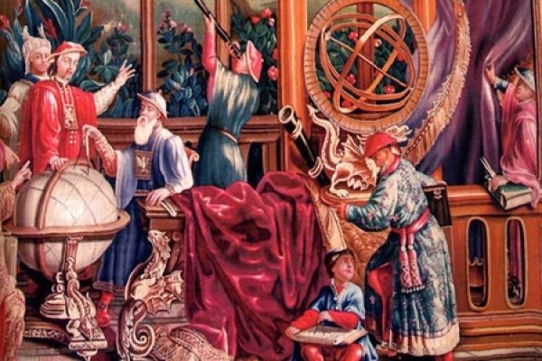 1690-1705 耶稣会士天文学家和康熙大帝织锦画。（波维丝出产／公共领域）