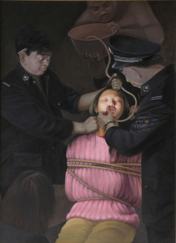 酷刑演示:被迫绝食抗议迫害的法轮功学员被施以有生命危险的野蛮“灌食”(明慧网) 酷刑演示:被迫绝食抗议迫害的法轮功学员被施以有生命危险的野蛮“灌食”(明慧网)