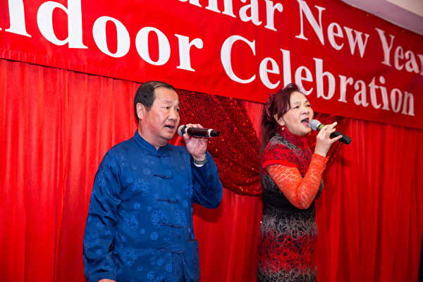 2016年2月8日，纽约法拉盛华人工商促进会举办迎接中国新年庆典活动。（戴兵／大纪元）