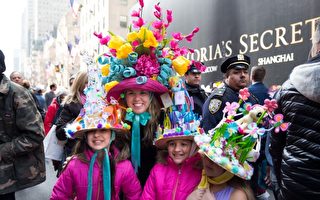 庆复活节 纽约曼哈顿第五大道帽子争艳