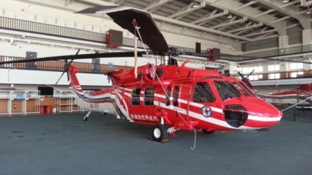 UH-60M黑鹰直升机亮相。(内政部/提供)