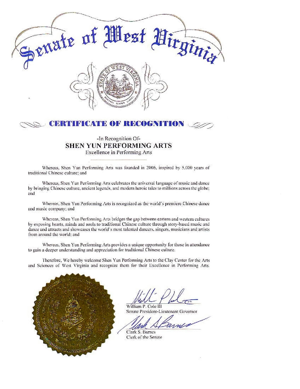 State-Clarks Barnes & William P. Cole III