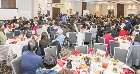 臺北市長柯文哲3月12日與舊金山當地臺僑餐敘,並發表專題演說。(曹景哲/大紀元)